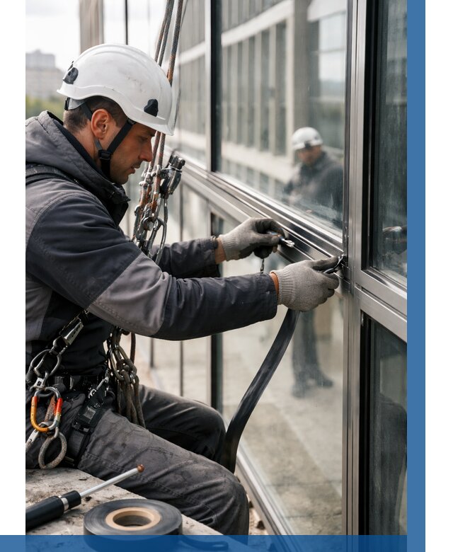 Ремонт витражных конструкций в Кимрах от 3654 р. | ВЫСОТНИК-Кмы