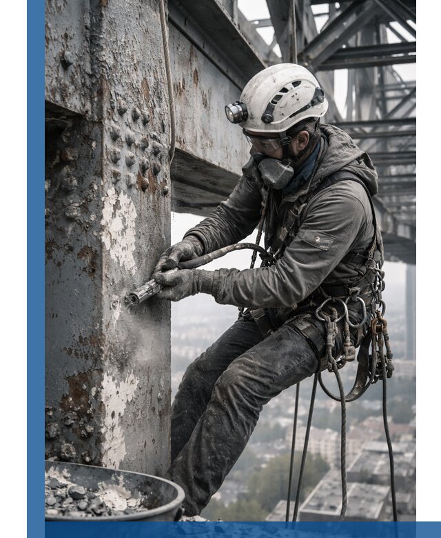 Удаление старой краски с металлических конструкций в Кимрах