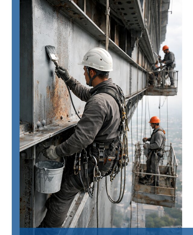 Покраска металлоконструкций на высоте в Кимрах профессионально