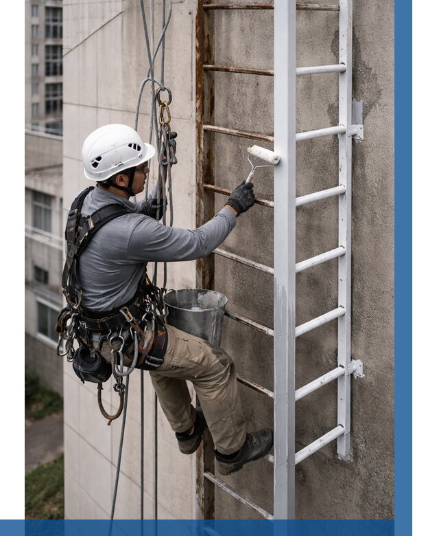 Покраска пожарных лестниц в Кимрах от 4698 р. | ВЫСОТНИК-Кмы