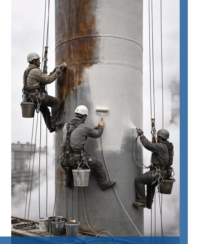 Покраска дымовых труб в Кимрах от 8873 р. | ВЫСОТНИК-Кмы