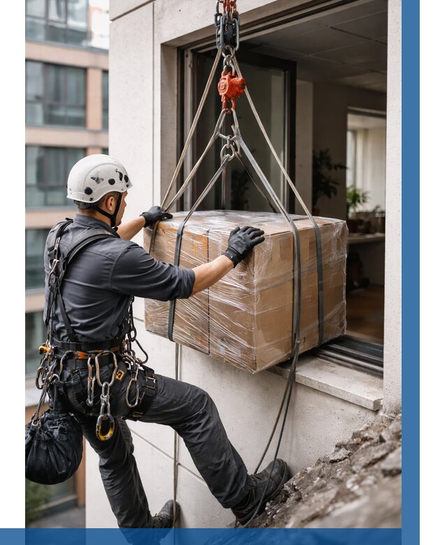 Подъем груза через окно в Кимрах от 4698 р. | ВЫСОТНИК-Кмы