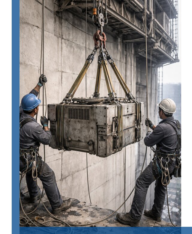 Такелажные работы на высоте, подъем и монтаж грузов в Кимрах