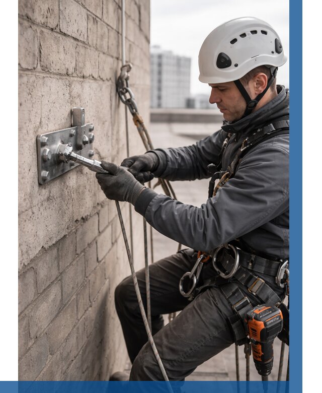 Установка анкерных точек в Кимрах от 3654 р. | ВЫСОТНИК-Кмы