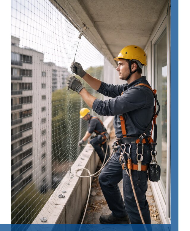 Монтаж сетки от птиц в Кимрах от 4698 р. | ВЫСОТНИК-Кмы