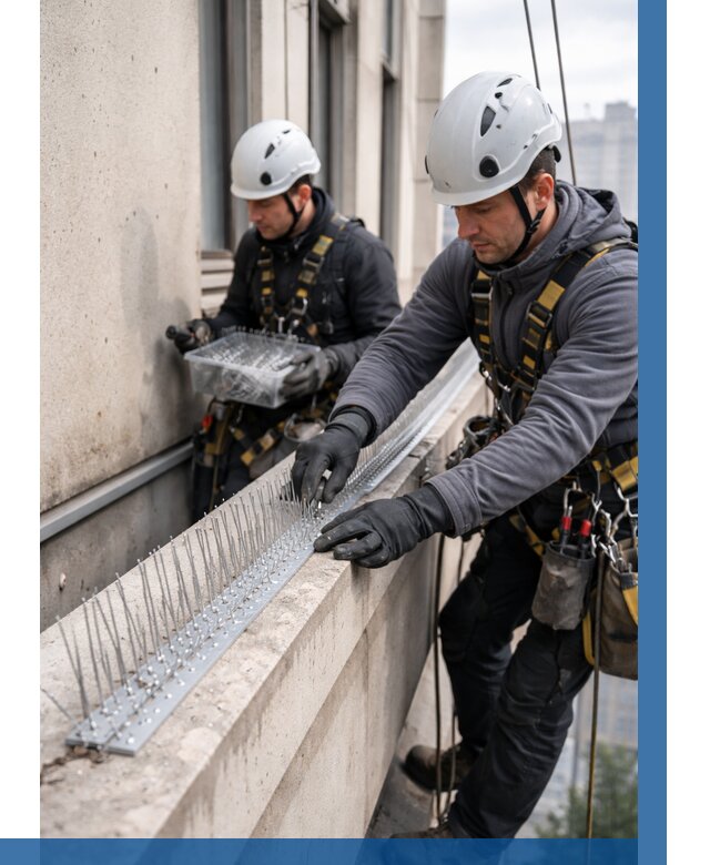 Установка шипов от птиц в Кимрах от 887 р. | ВЫСОТНИК-Кмы